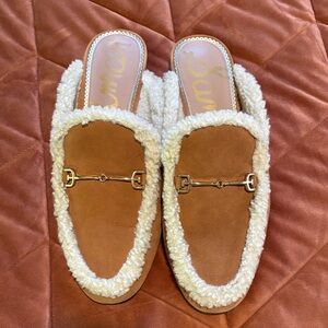 Sam Edelman Brown and Cream Women's Mules